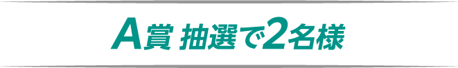 A賞 抽選で2名様