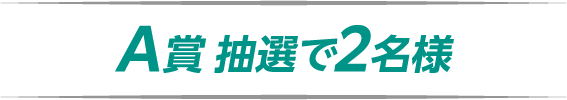 A賞 抽選で2名様