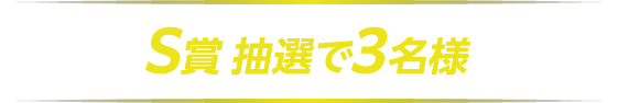 S賞 抽選で3名様