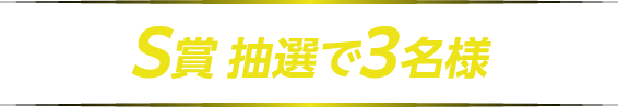 S賞 抽選で3名様