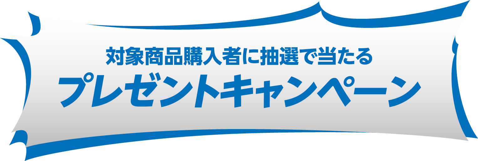 対象商品購入者に抽選で当たるプレゼントキャンペーン