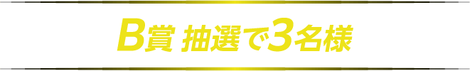 B賞 抽選で3名様