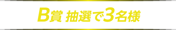B賞 抽選で3名様